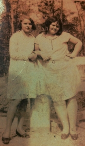 My grandmother, Pauline Malone on the right with hand on hip