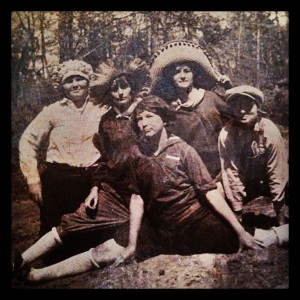My Grandmother Malone in the white hat and white shirt in the 'Our Gang' photo